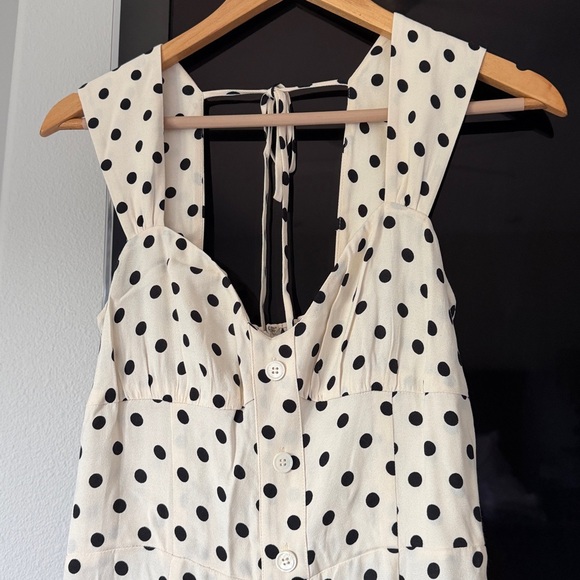 Reformation Tayler Black and White Polka Dot Maxi Dress - Picture 3 of 6